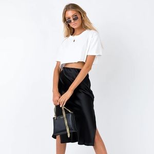 Princess Polly Cleo Lavoe Black Midi Skirt